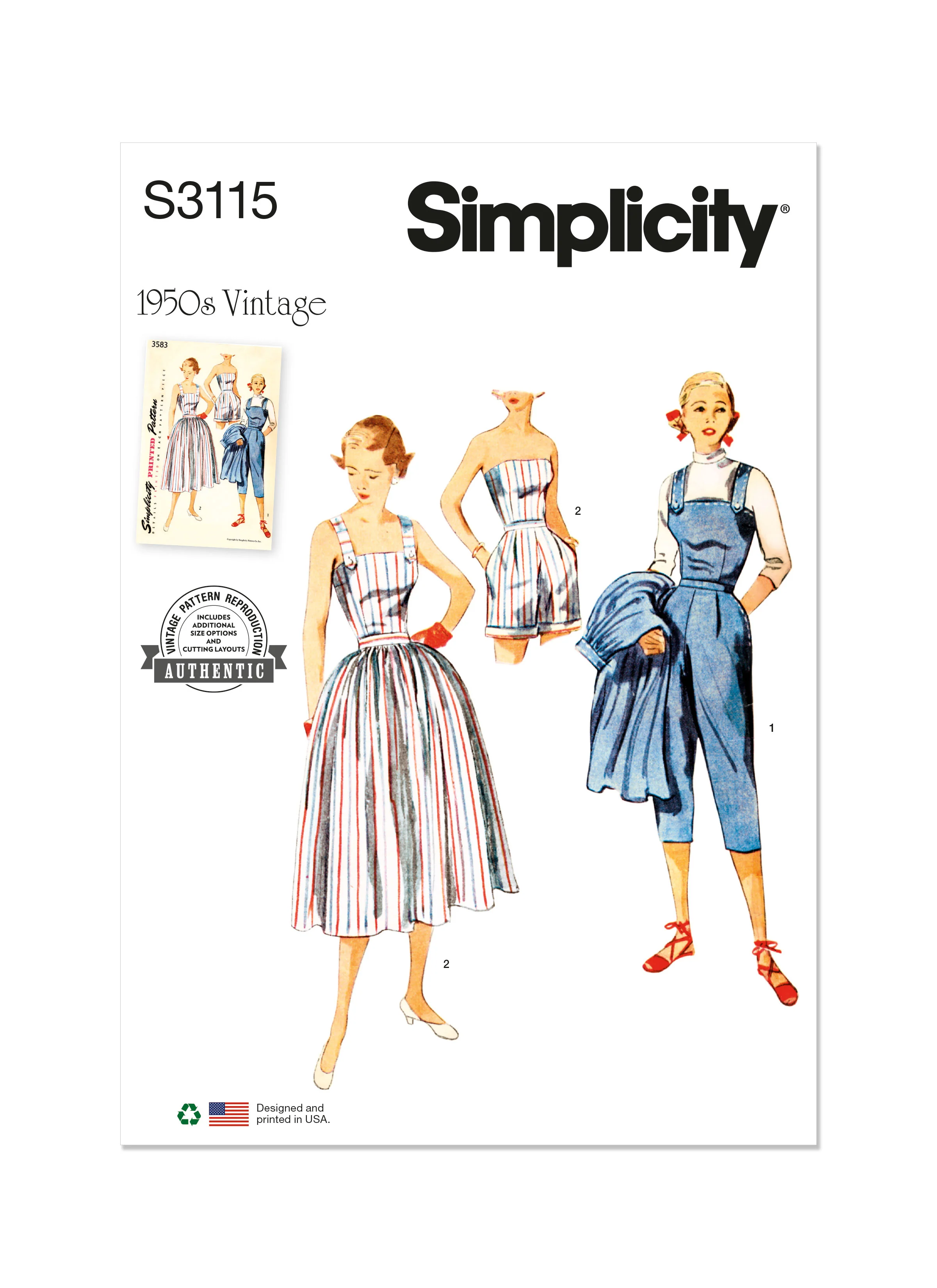 Simplicity Two-Piece Play Suit and Skirt S3115 - Image 2