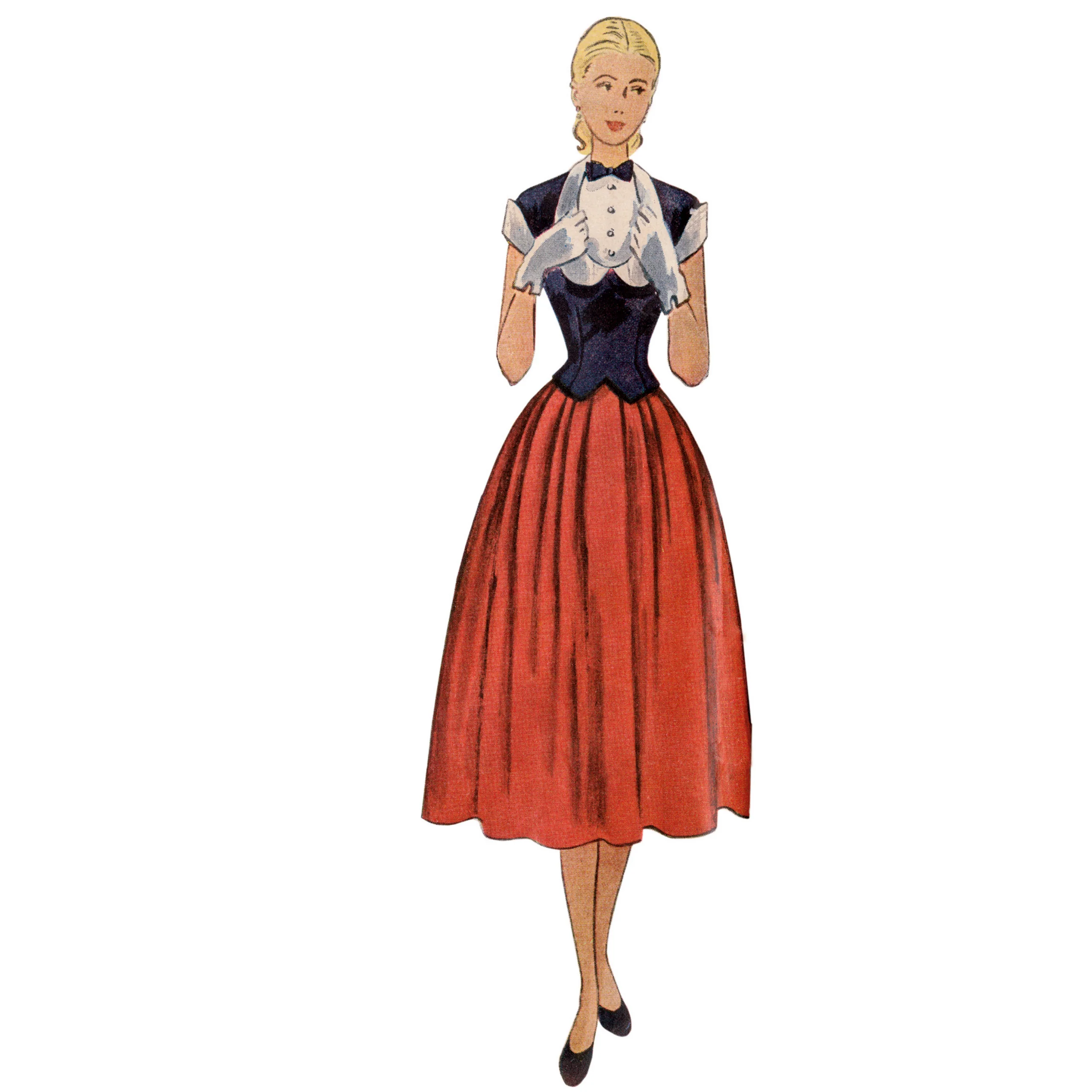 Simplicity Two-Piece Vintage Dress S9676 - Image 3