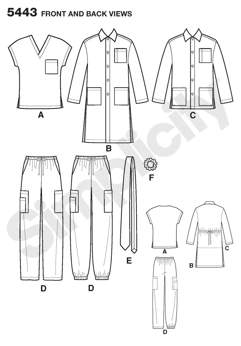 Simplicity Unisex Scrubs S5443 - Image 3