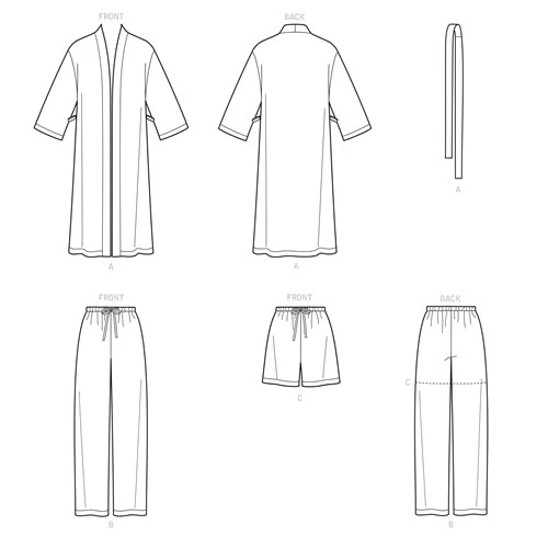 Simplicity Unisex Sleepwear and Robe S9131 - Image 3