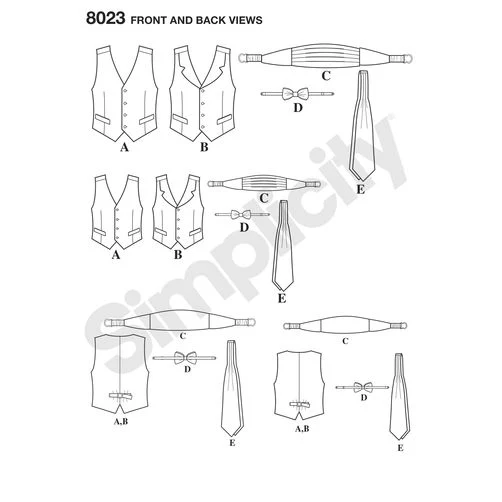 Simplicity Vest, Bow-tie & Cummerbund S8023 - Image 5