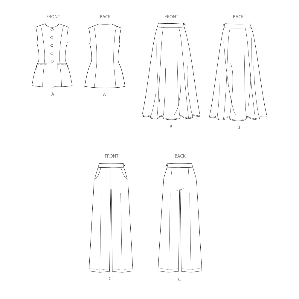 Simplicity Vest, Skirt and Trousers S3108 - Image 8