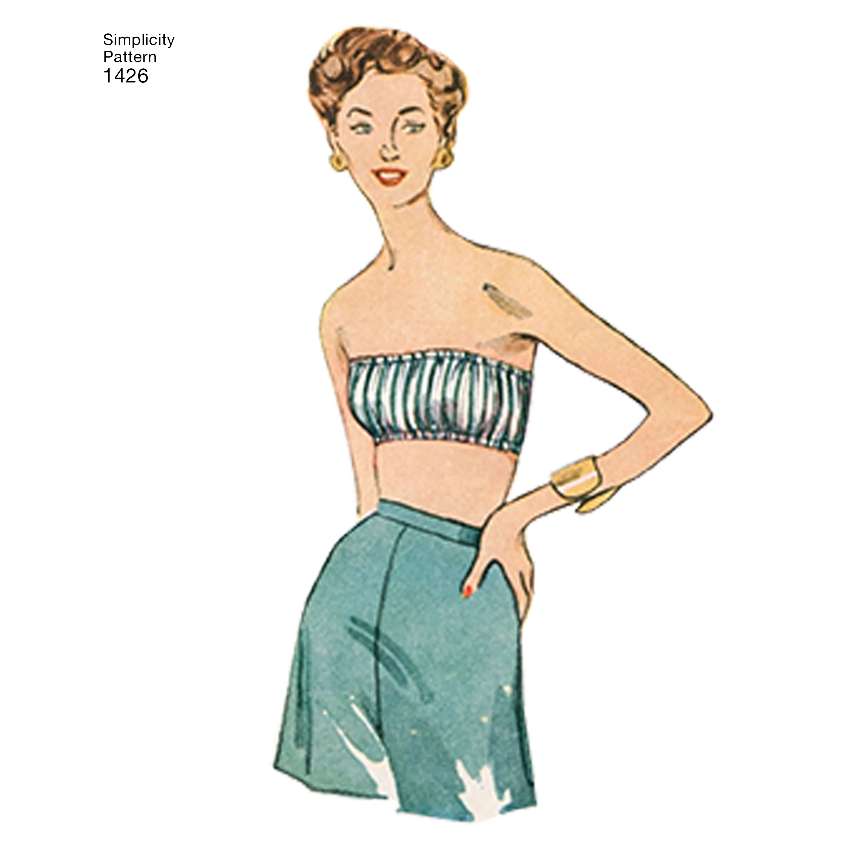 Simplicity Vintage 1950's Bra Tops S1426 - Image 4