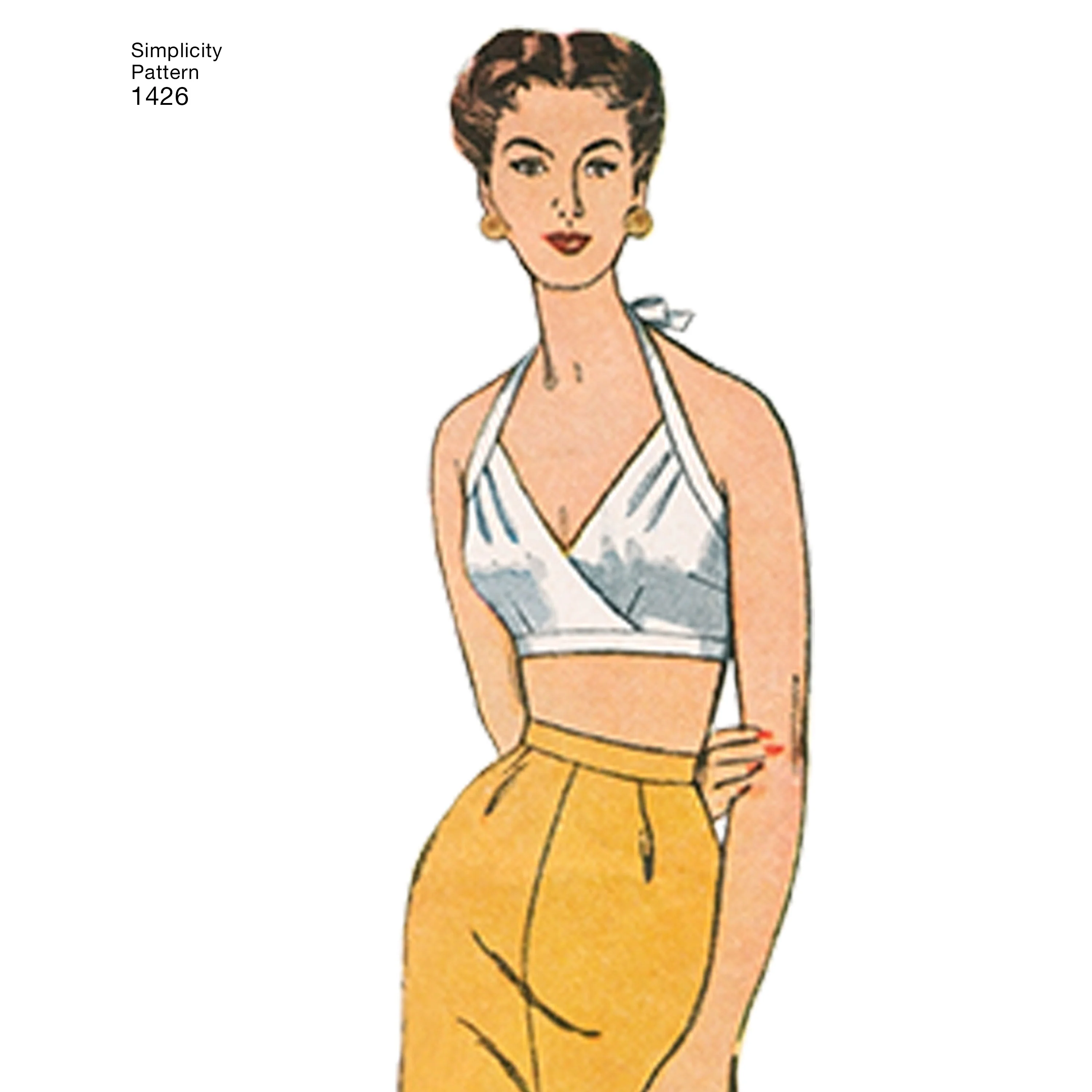 Simplicity Vintage 1950's Bra Tops S1426 - Image 6