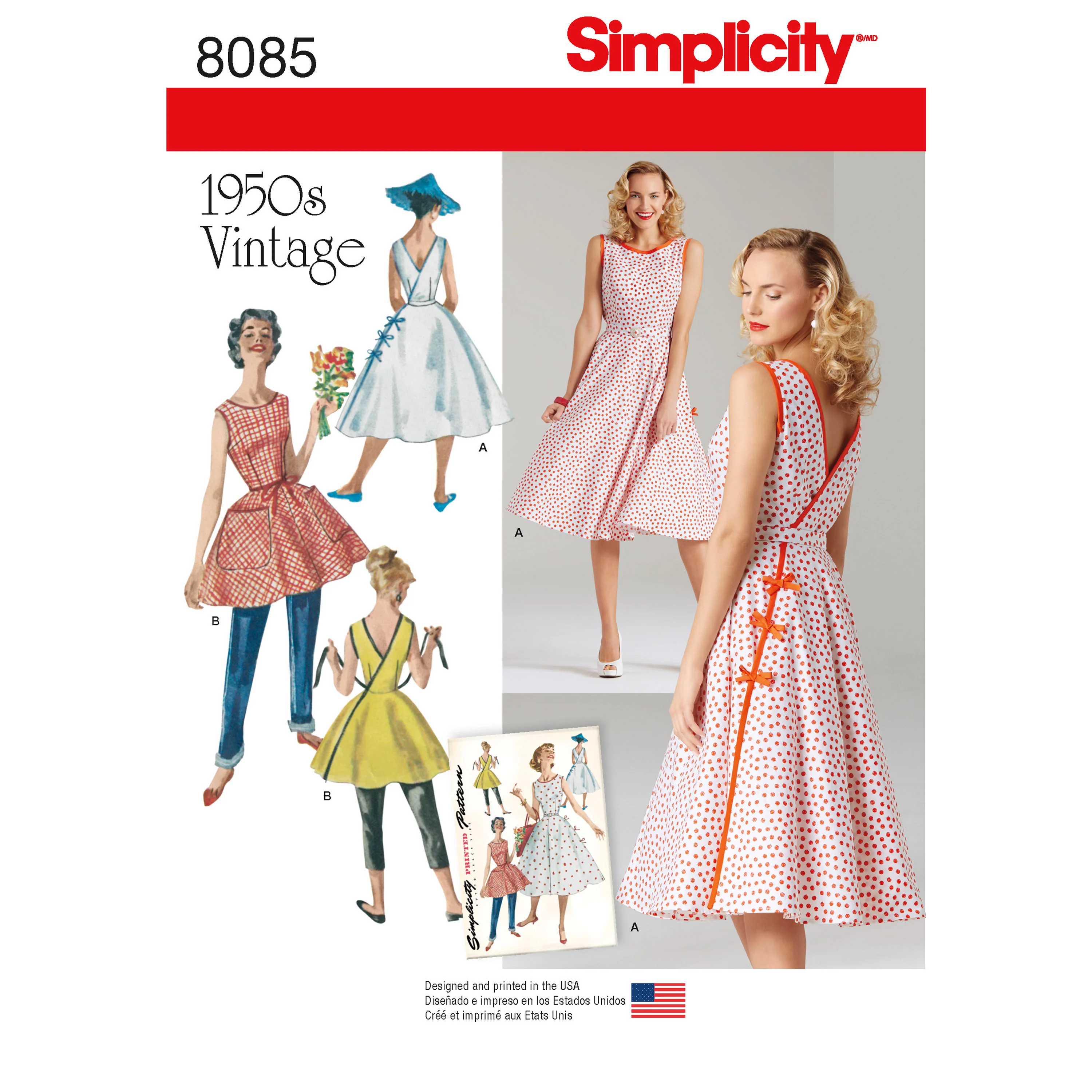 Simplicity Vintage 1950's Dress S8085 - Image 2