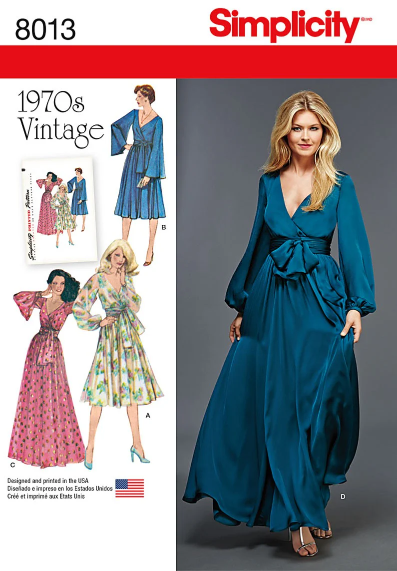 Simplicity Vintage 1970's Dress S8013 - Image 2