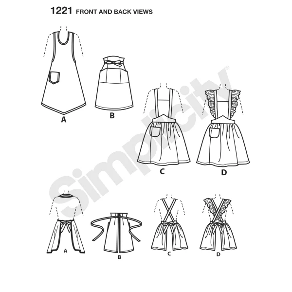 Simplicity Vintage Aprons S1221 - Image 6