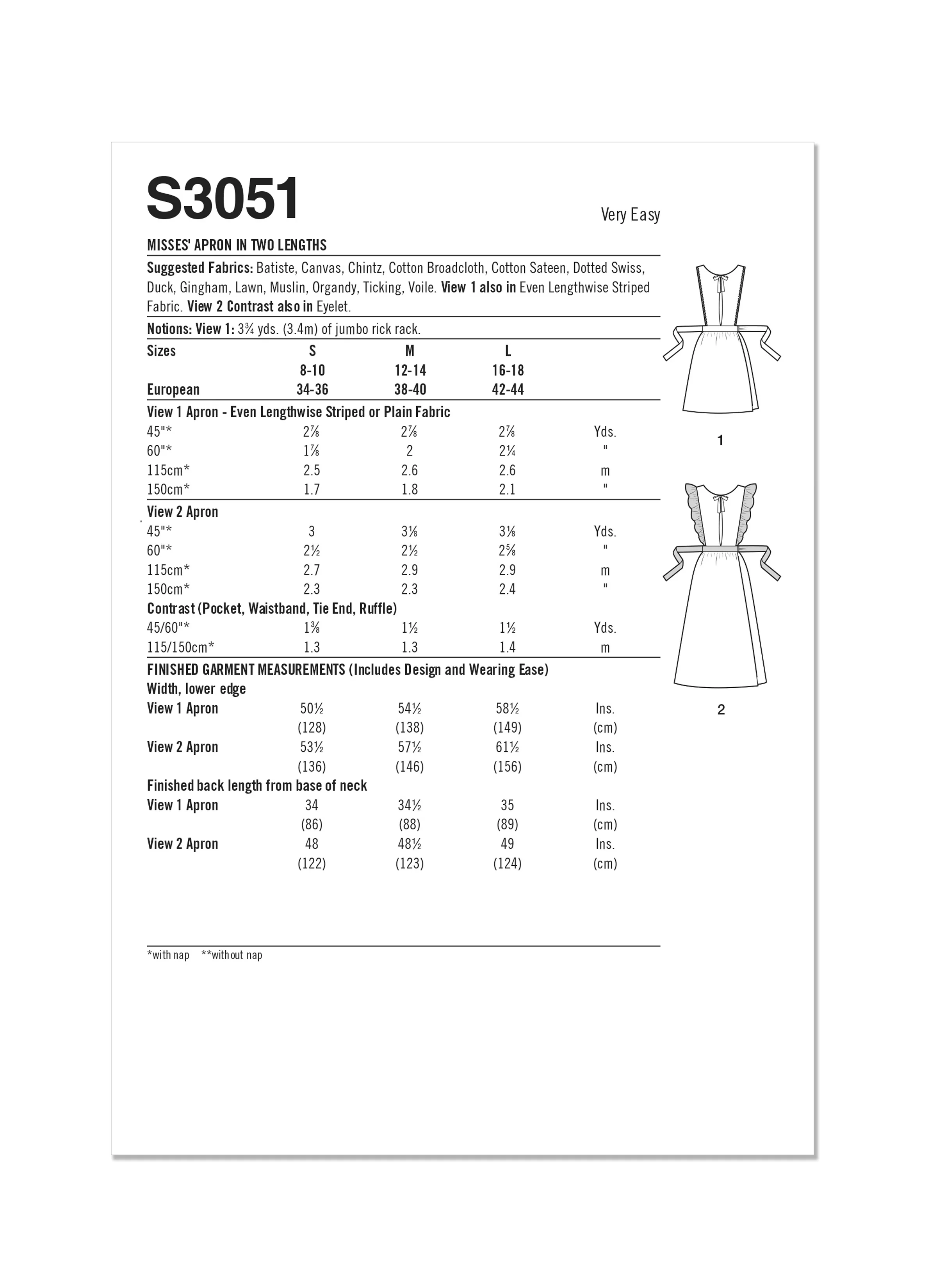 Simplicity Vintage 1970's Aprons S3051 - Image 6