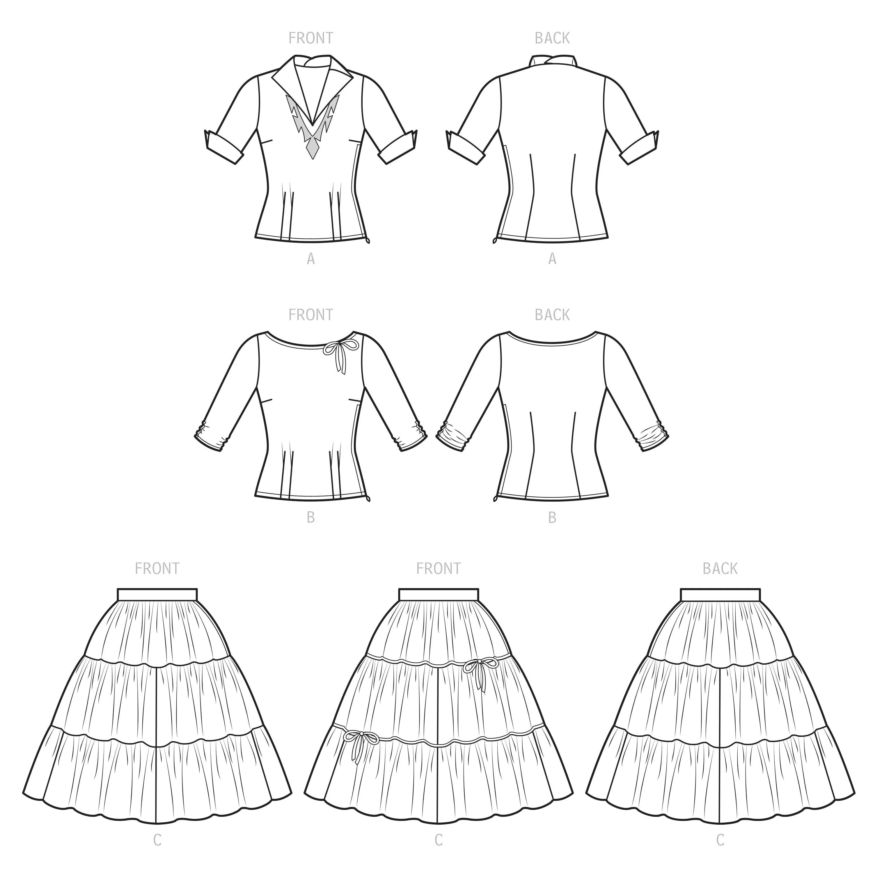 Simplicity Vintage Blouse and Skirt S9537 - Image 3