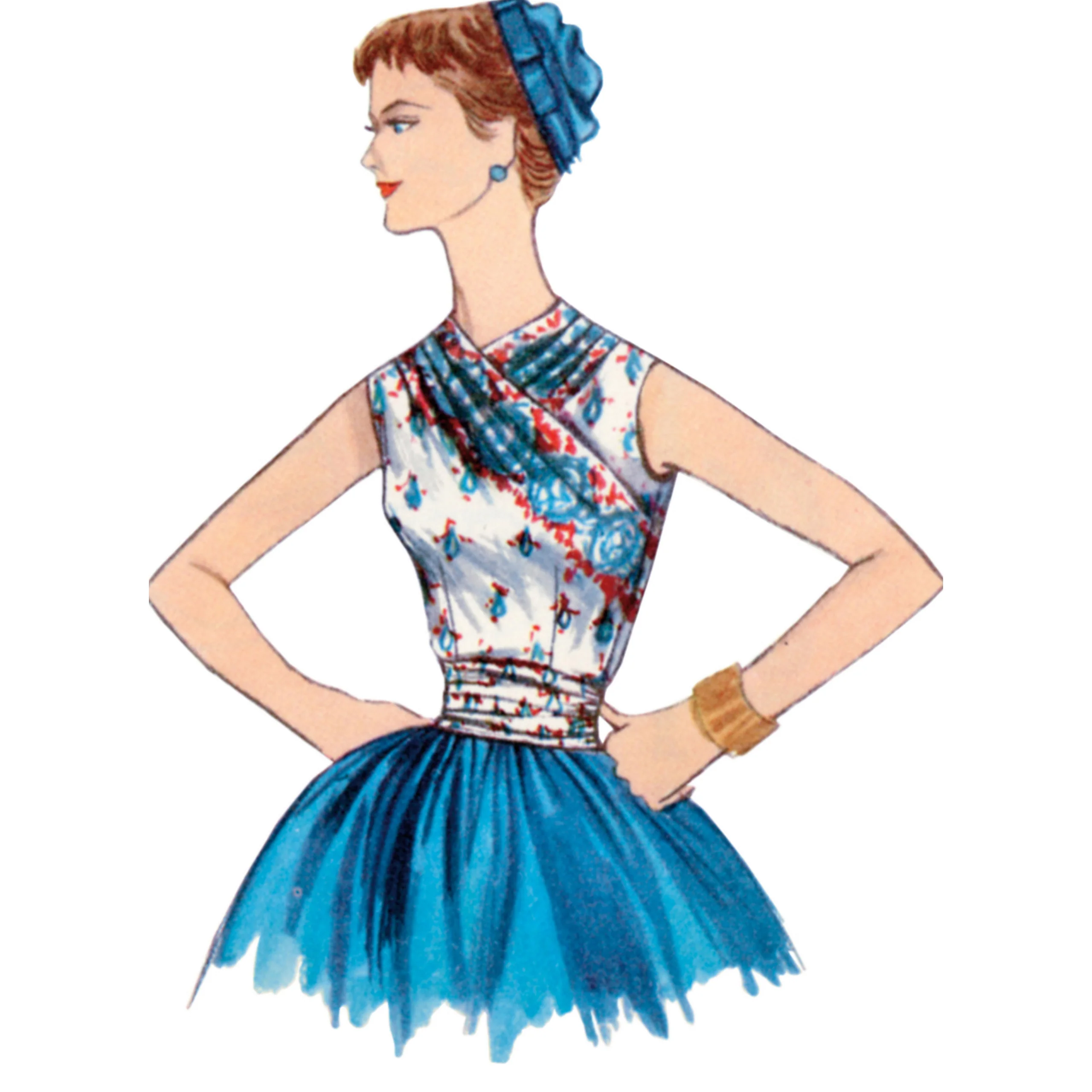 Simplicity Vintage Blouses and Cummerbund S9634 - Image 4