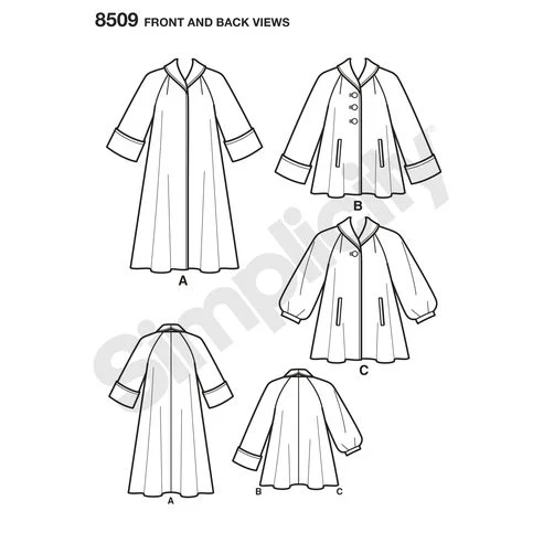 Simplicity Vintage Coat or Jacket S8509 - Image 5