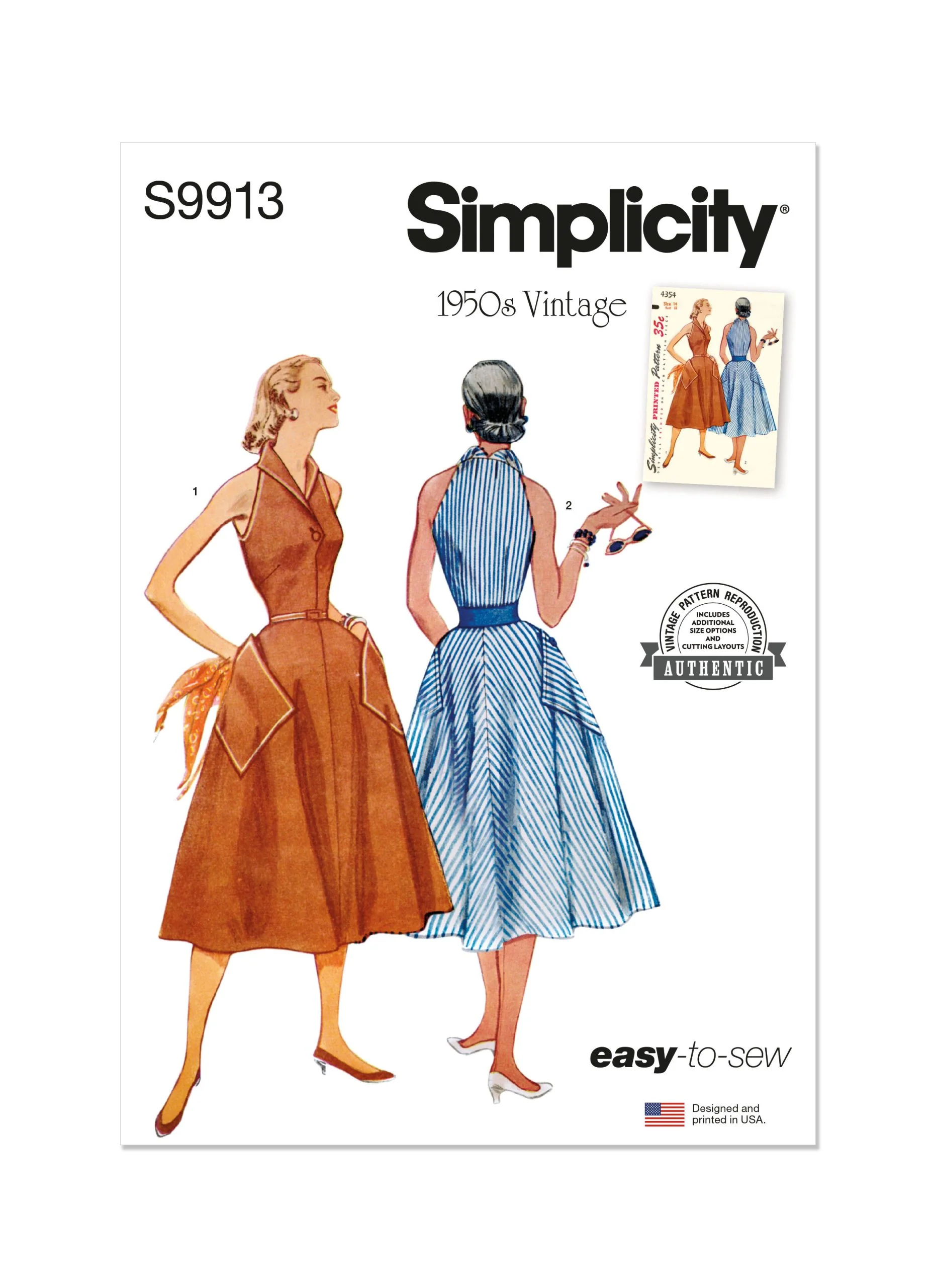Simplicity Vintage Dress S9913 - Image 2