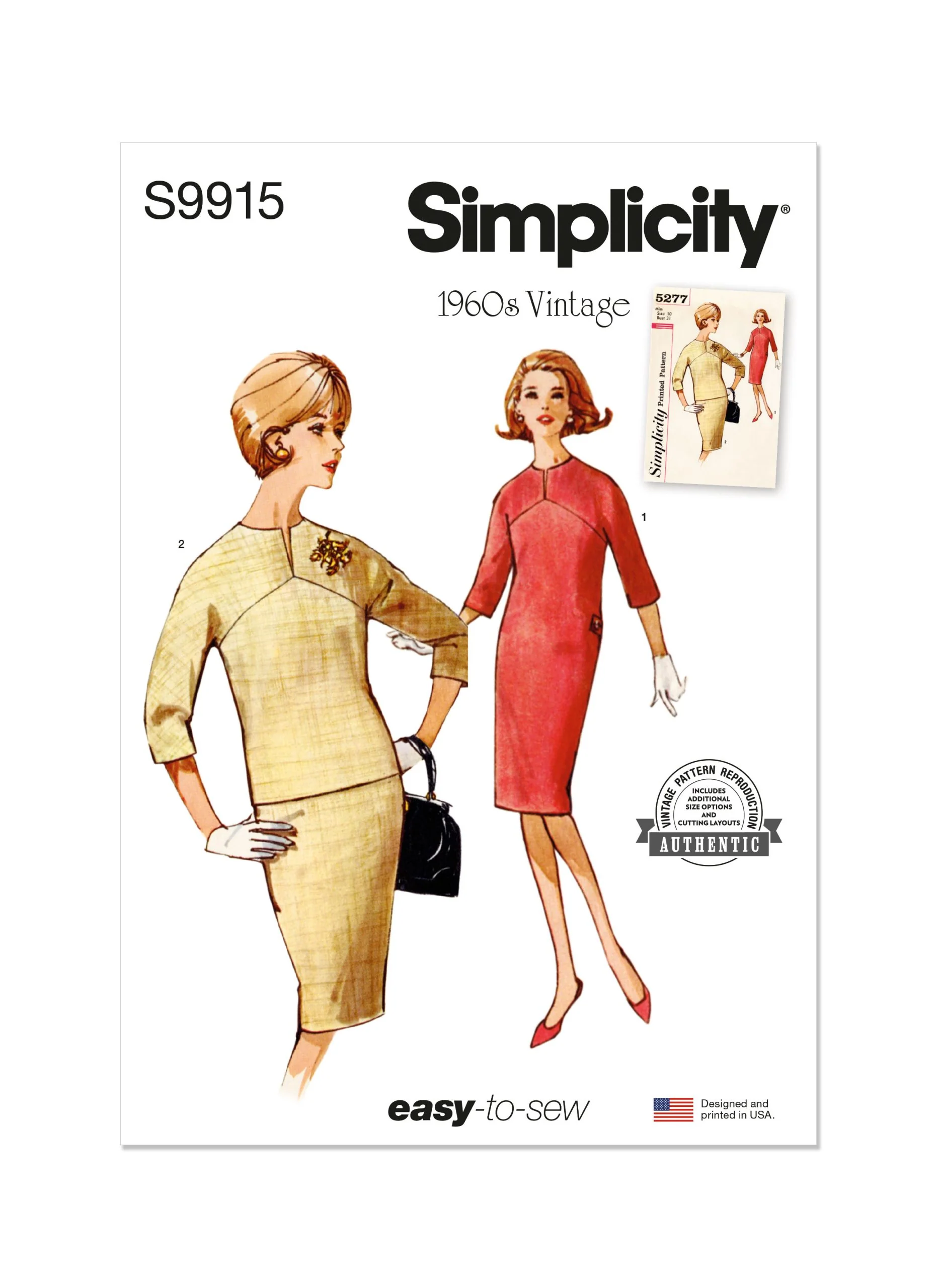 Simplicity Vintage Dress S9915 - Image 2
