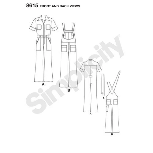 Simplicity Vintage Jumpsuit/Overalls S8615 - Image 7