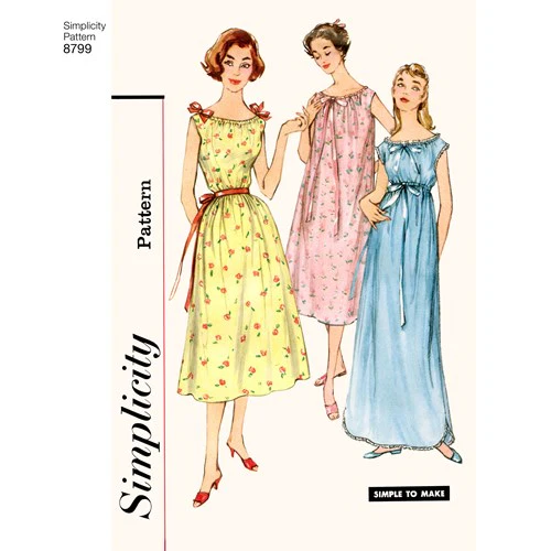 Simplicity Vintage Nightwear S8799 - Image 3