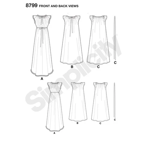 Simplicity Vintage Nightwear S8799 - Image 5