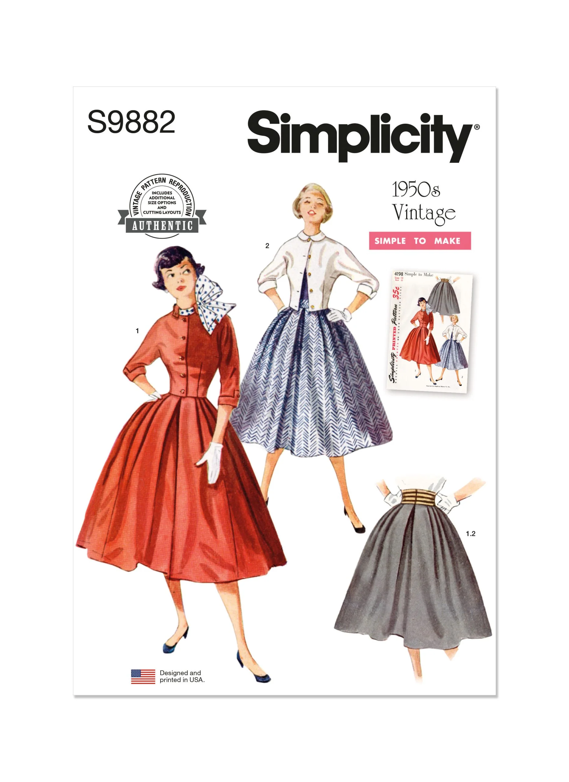 Simplicity Vintage Skirt & Jacket S9882 - Image 2