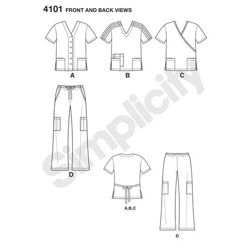 Simplicity Women's and Men's Scrubs S4101 - Image 4