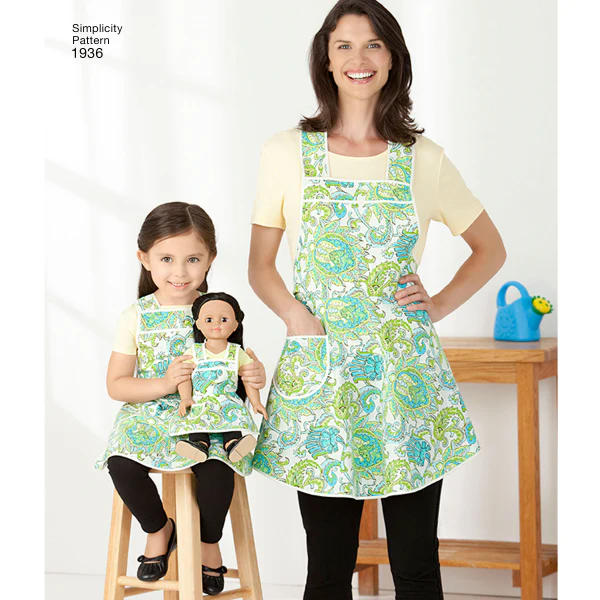 Simplicity Women's/Children's Aprons S1936 - Image 4