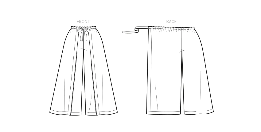 Simplicity Wrap and Tie Trouserskirt S9595 - Image 4