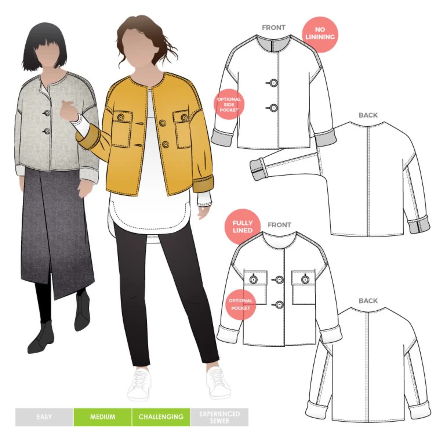 Style Arc Adelaide Woven Jacket - Image 6