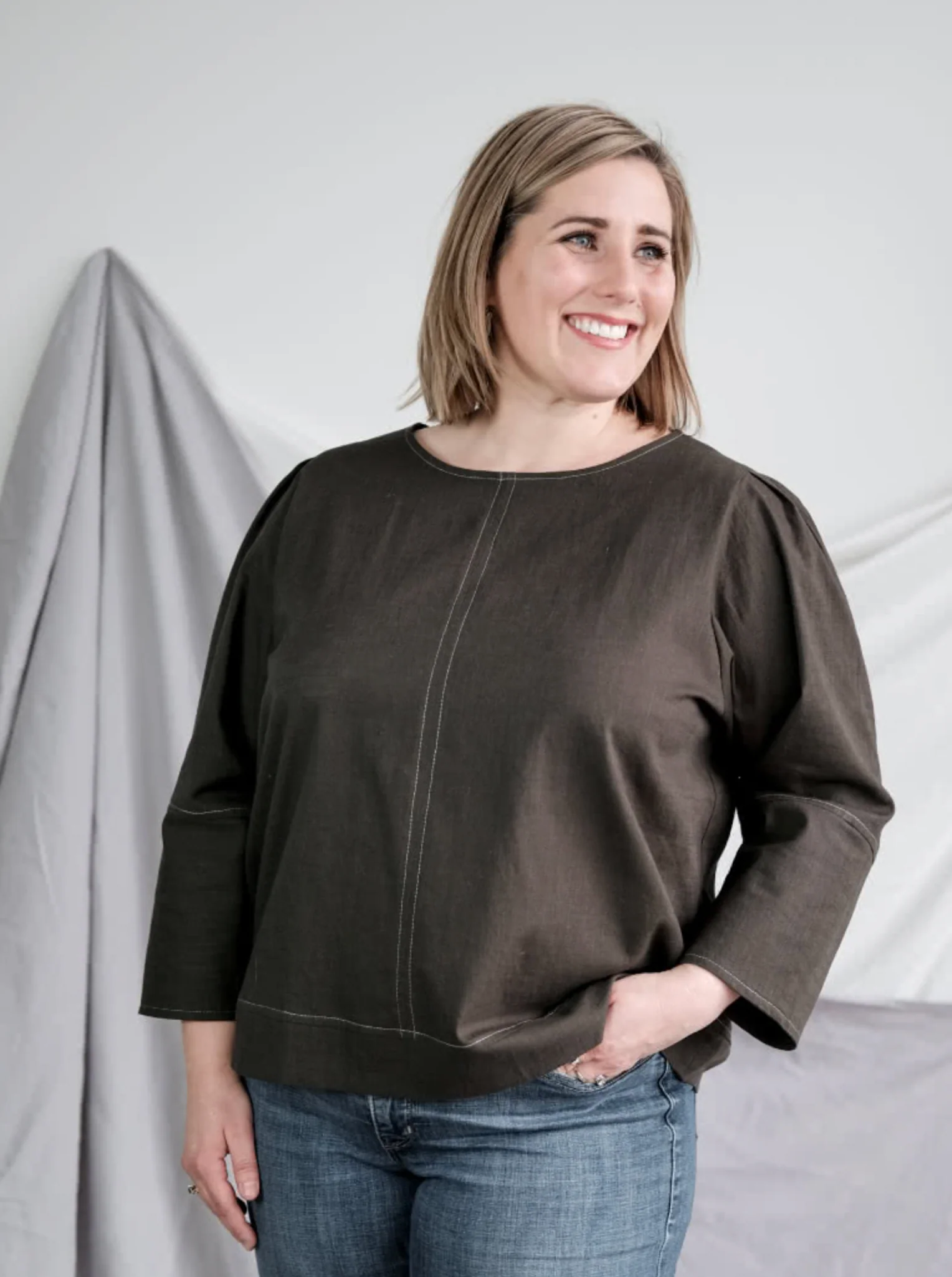Style Arc Florence Woven Top - Image 4