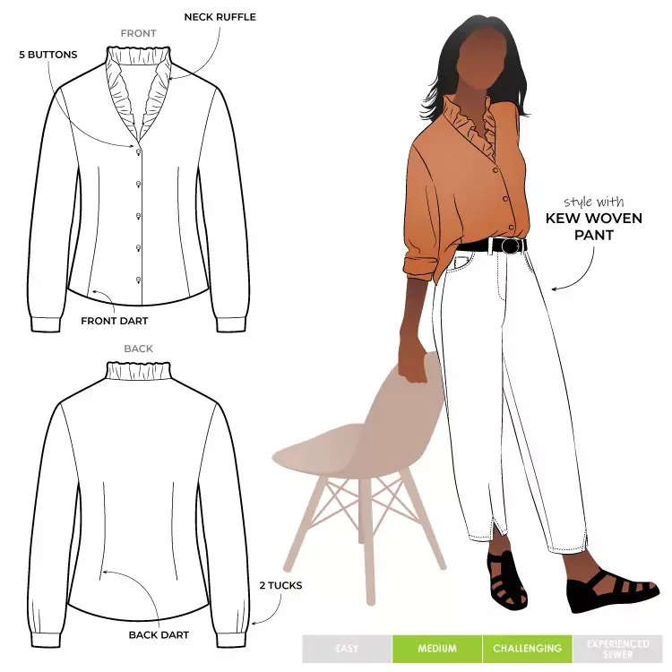 Style Arc Francesca Woven Shirt - Image 8