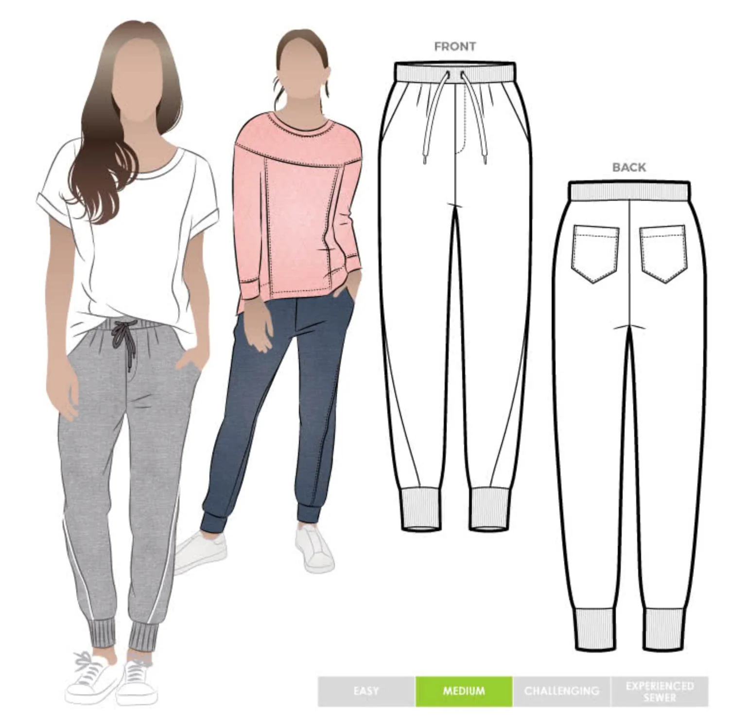 Style Arc Joni Knit Track Pant - Image 3