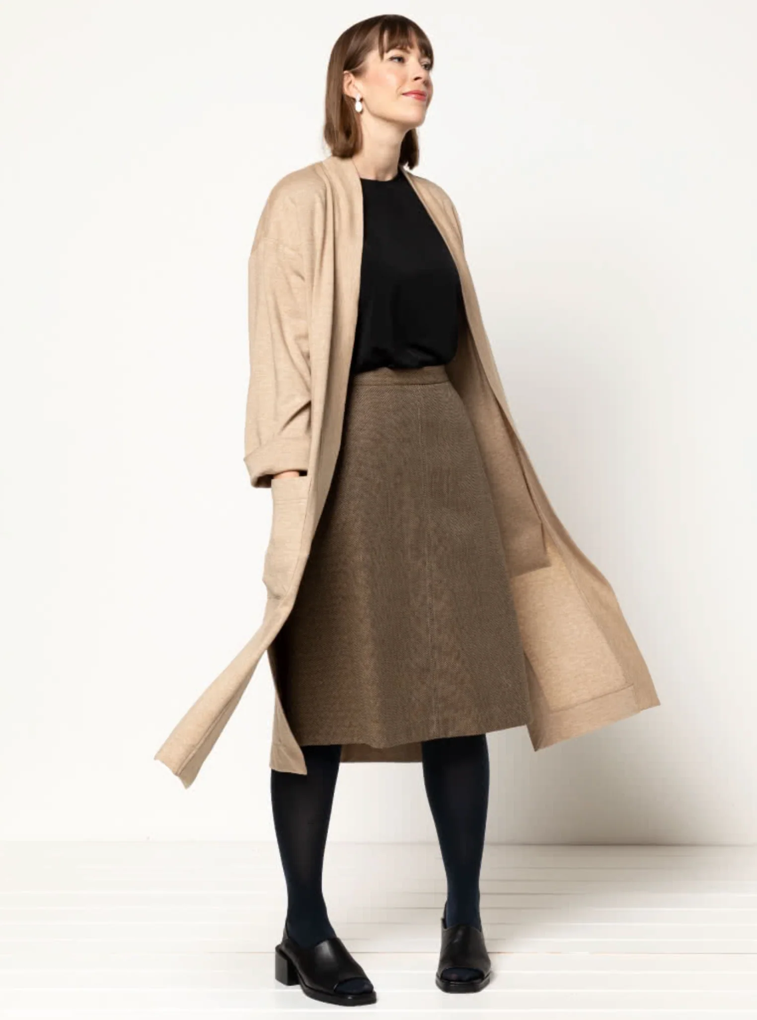 Style Arc Sigrid Knit Coat - Image 8