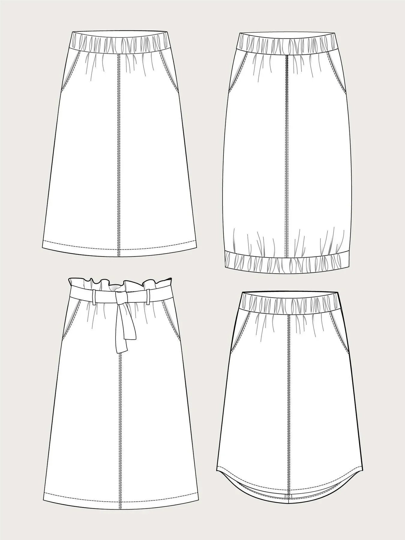 The Assembly Line A-line Midi Skirt - Image 7