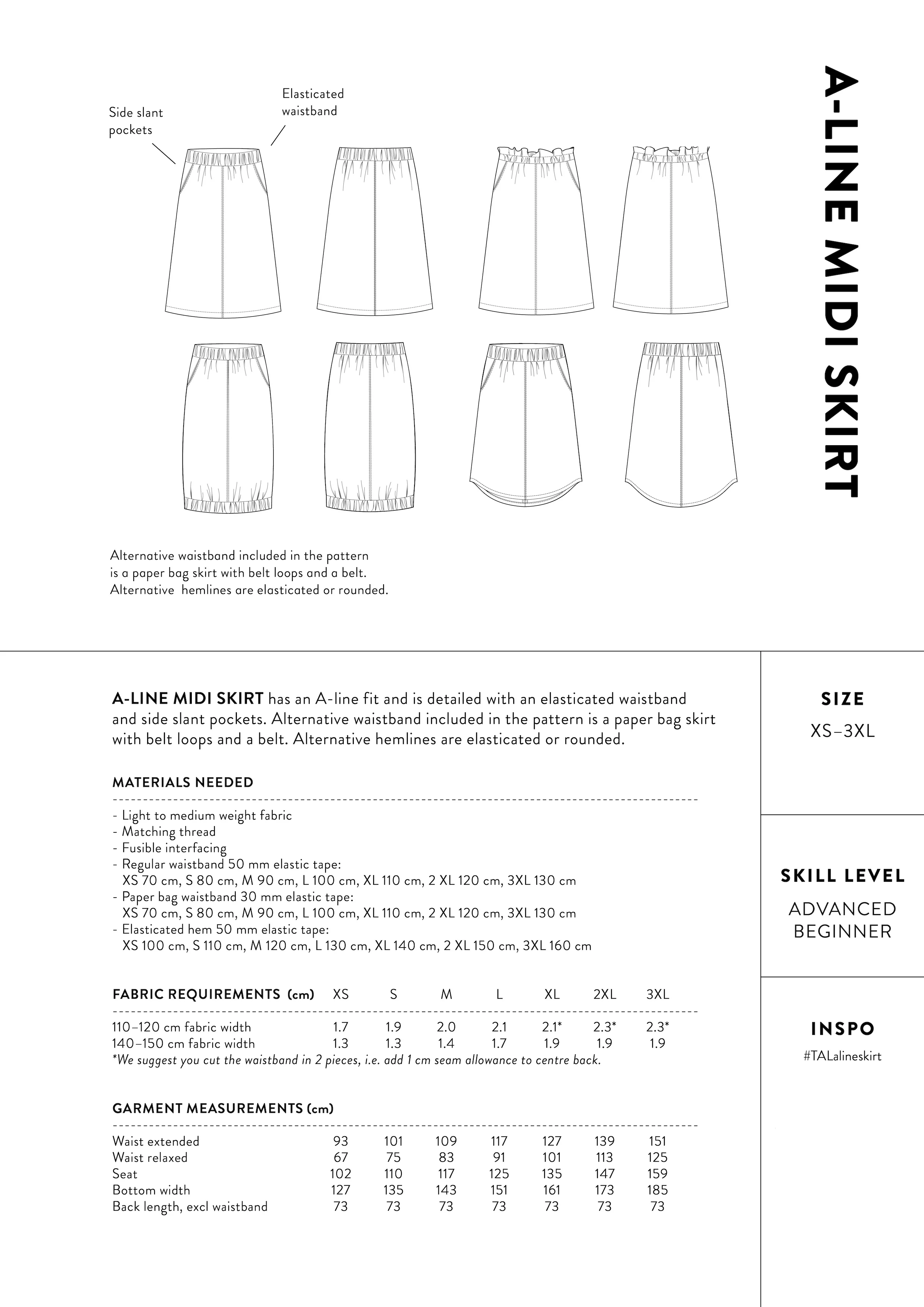 The Assembly Line A-line Midi Skirt - Image 9