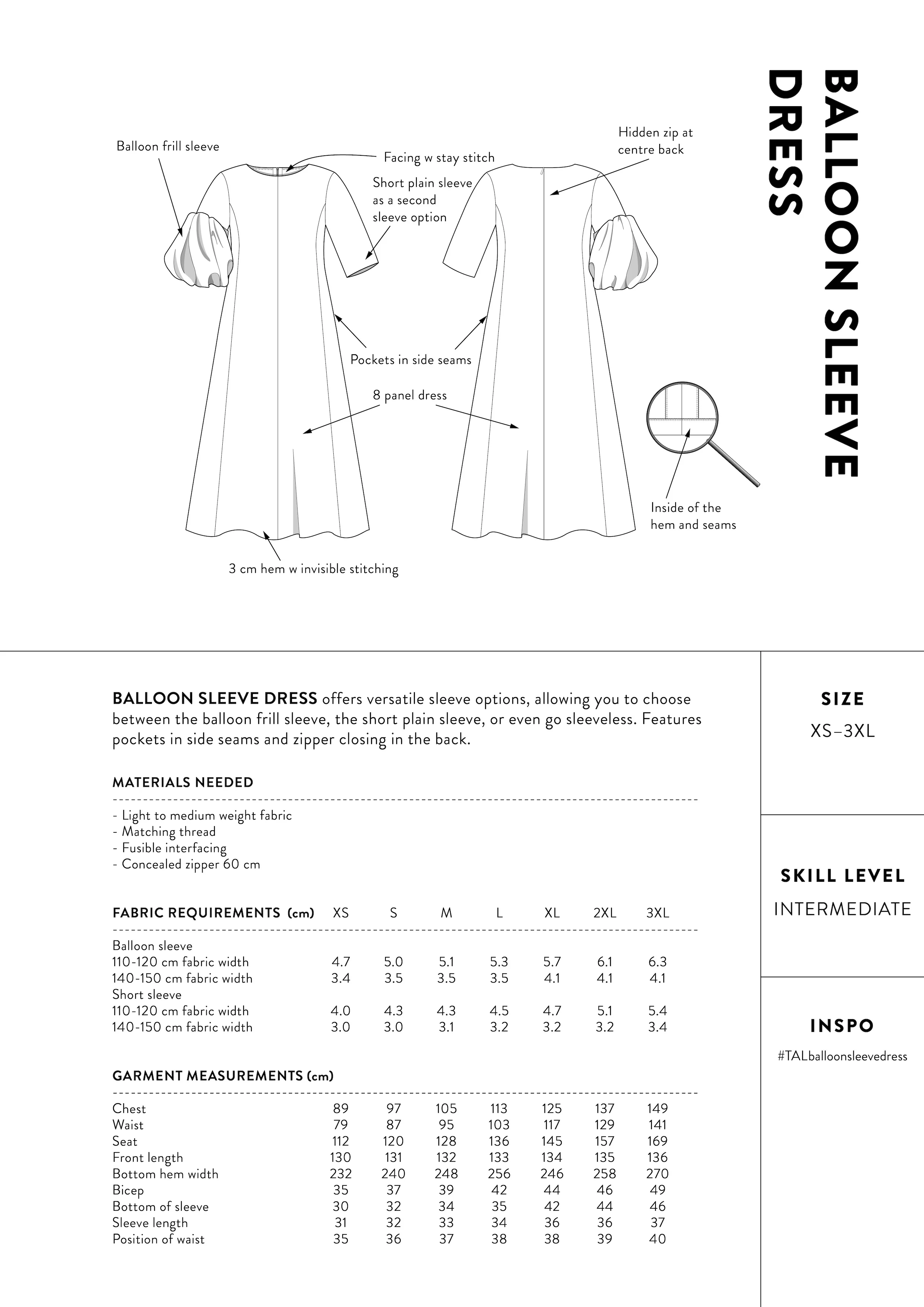 The Assembly Line Balloon Sleeve Dress - Image 12