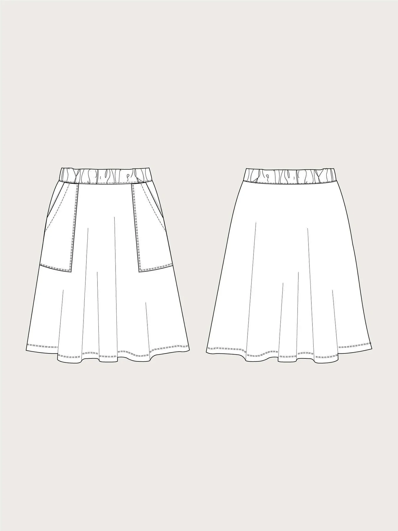 The Assembly Line Elastic Waist Maxi Skirt - Image 12
