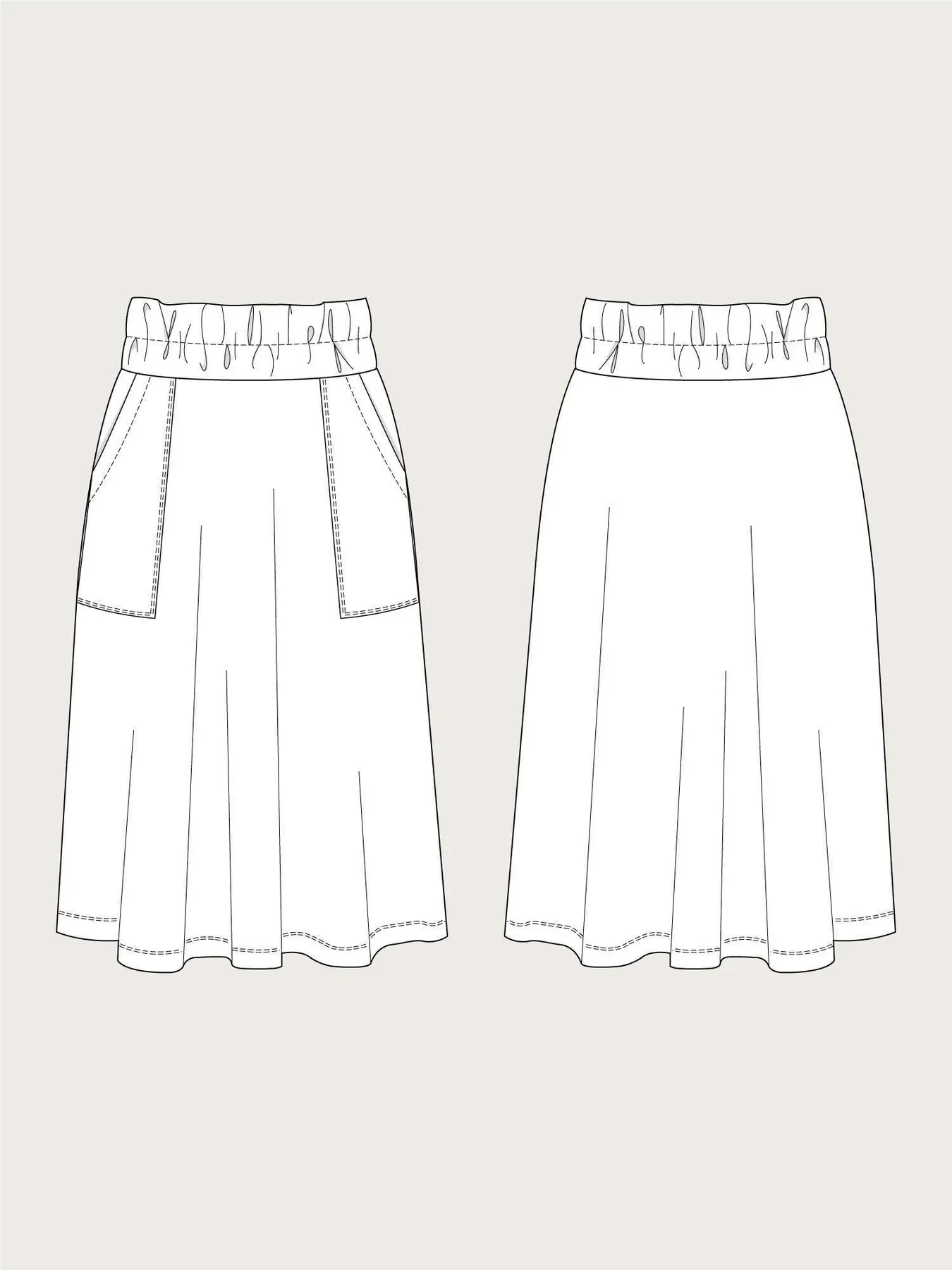 The Assembly Line Elastic Waist Maxi Skirt - Image 7