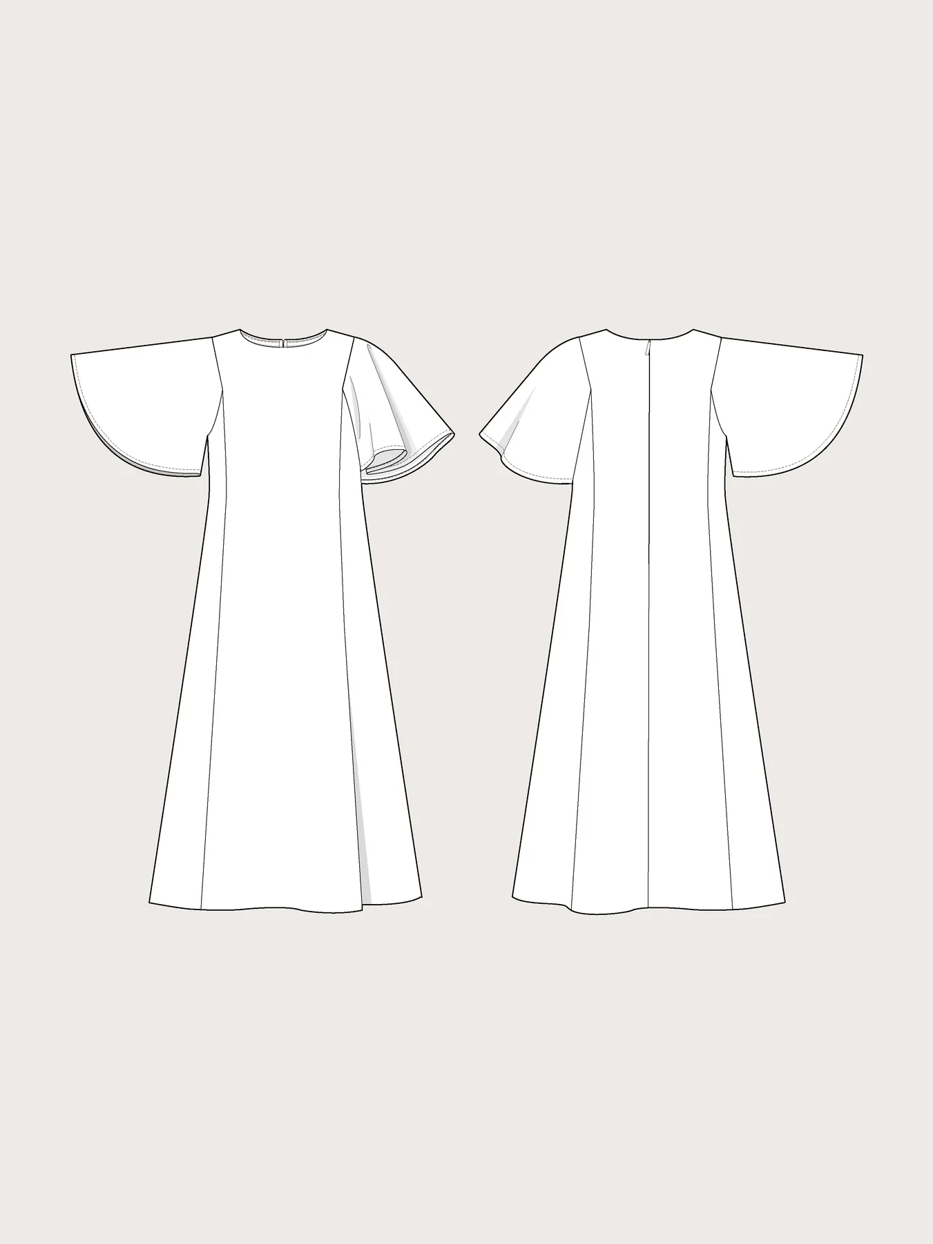 The Assembly Line Flutter Sleeve Dress - Image 9
