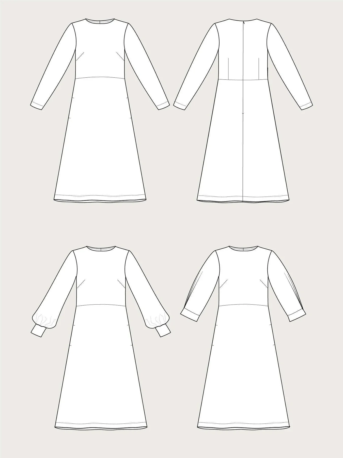 The Assembly Line Multi Sleeve Midi Dress - Image 6