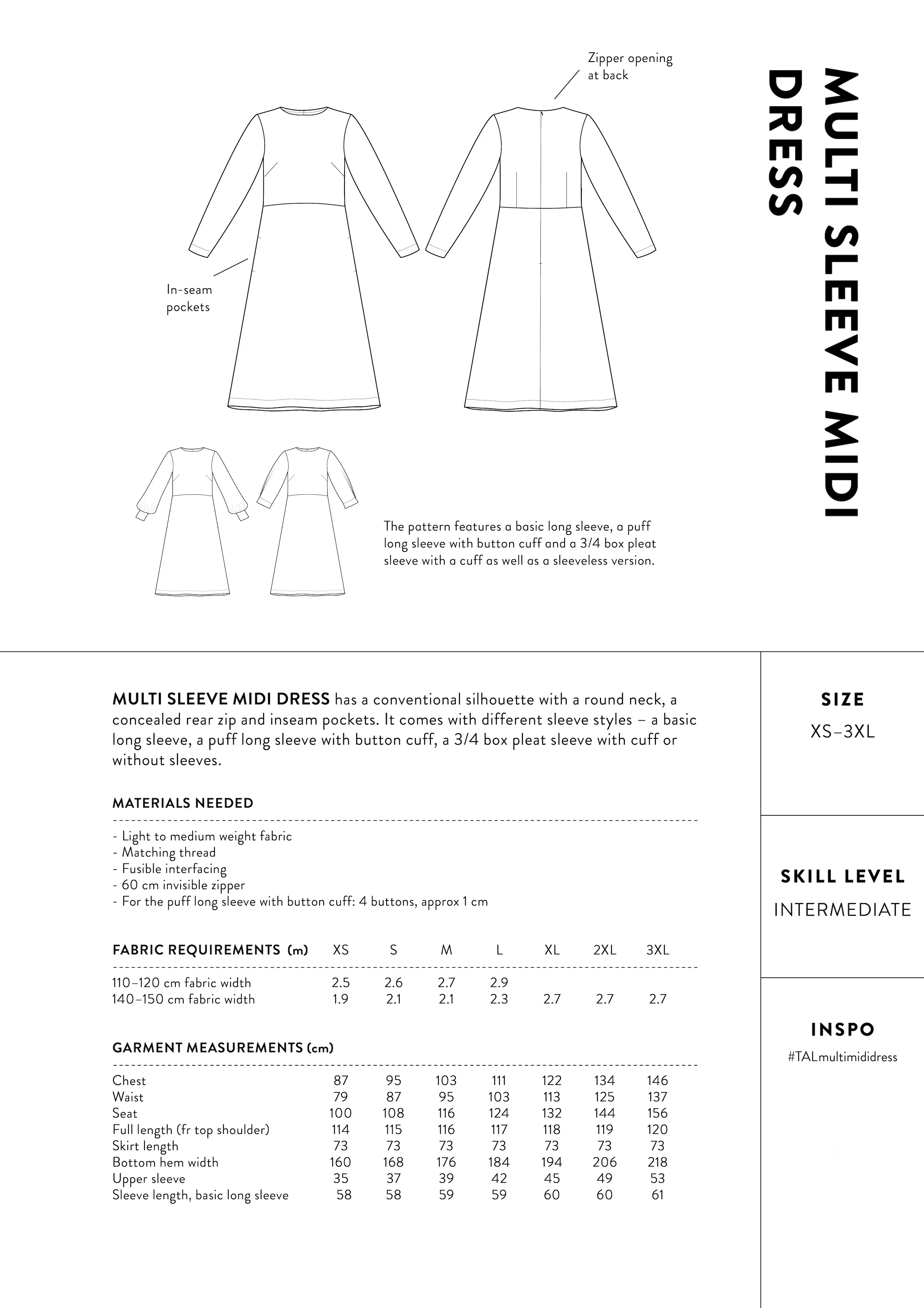 The Assembly Line Multi Sleeve Midi Dress - Image 8