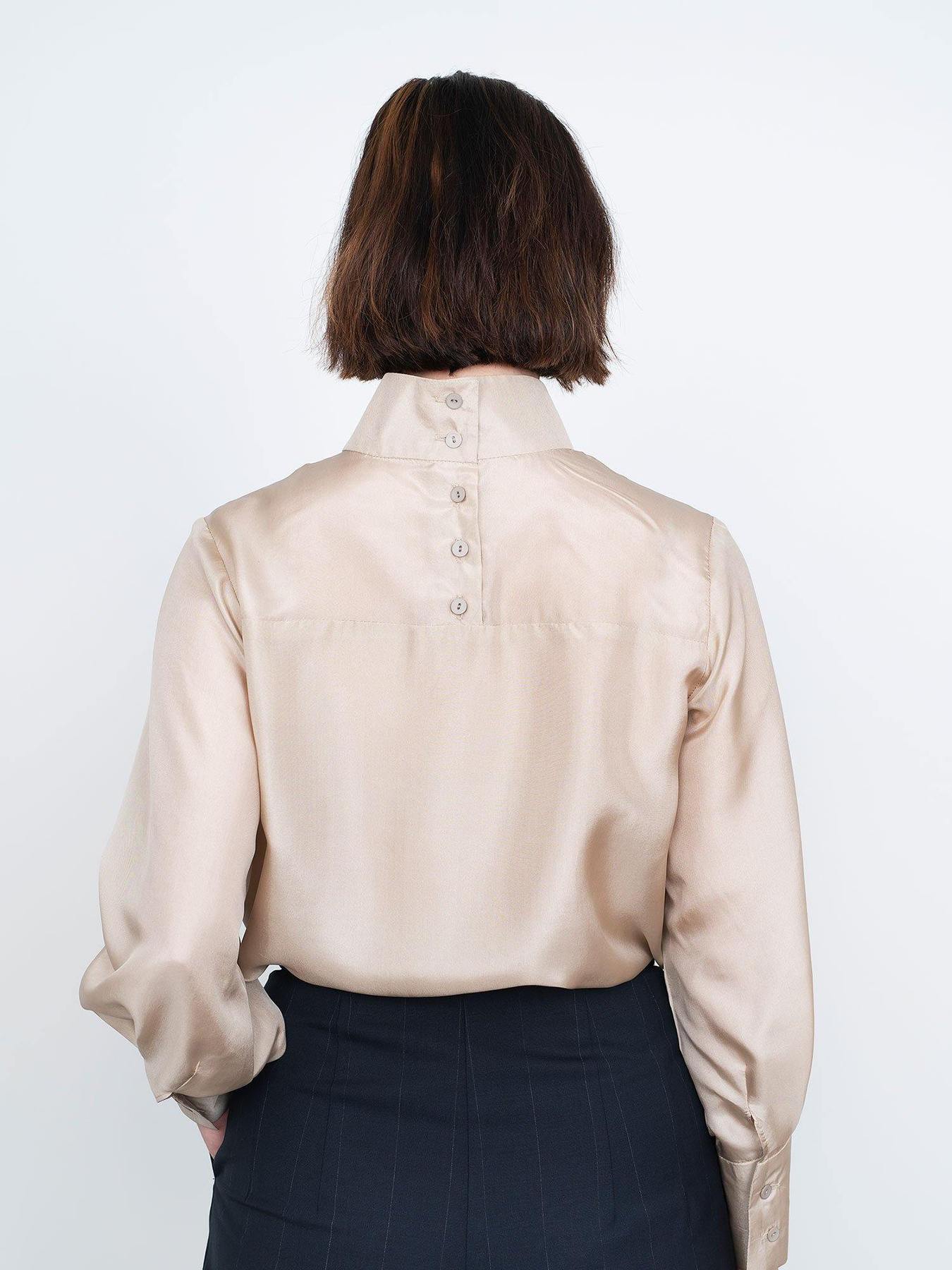 The Assembly Line Tie Bow Blouse - Image 4
