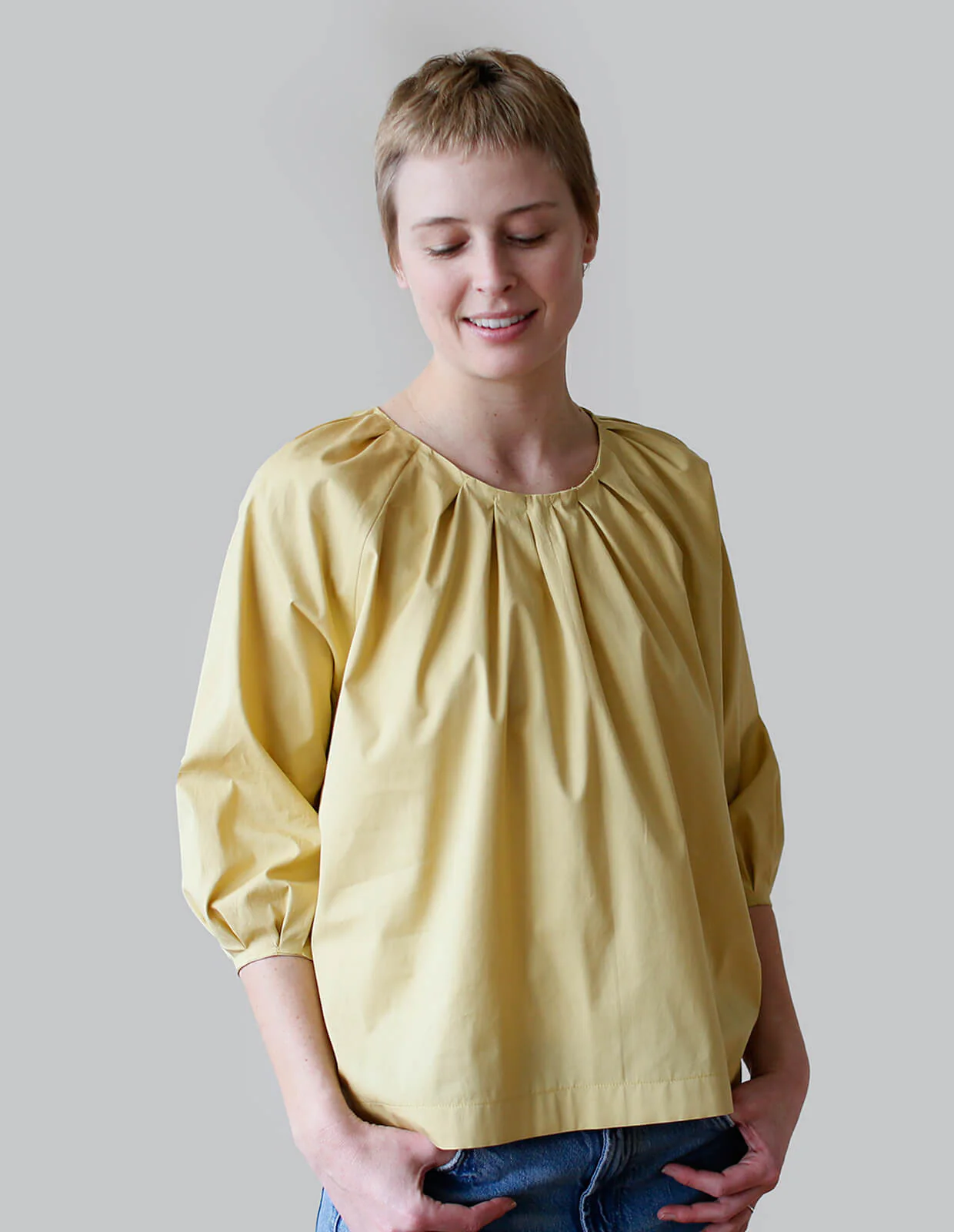 The Maker's Atelier Pleat Neck Blouse - Image 3