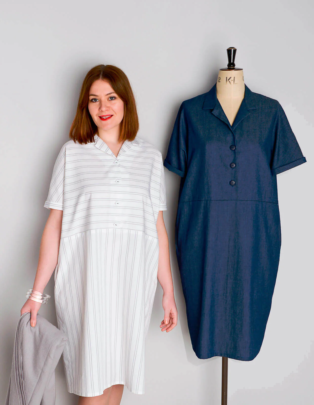 The Maker's Atelier Flip Collar Shirt Dress - Printed copy shop (+£7.00)
