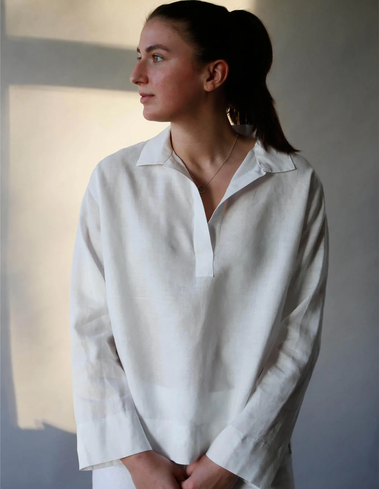 The Maker's Atelier Pull-on Shirt - Printed copy shop (+£7.00)