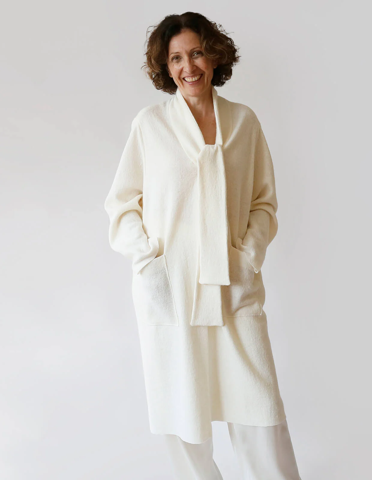 The Maker's Atelier Tie Front Cardigan Coat - Image 4