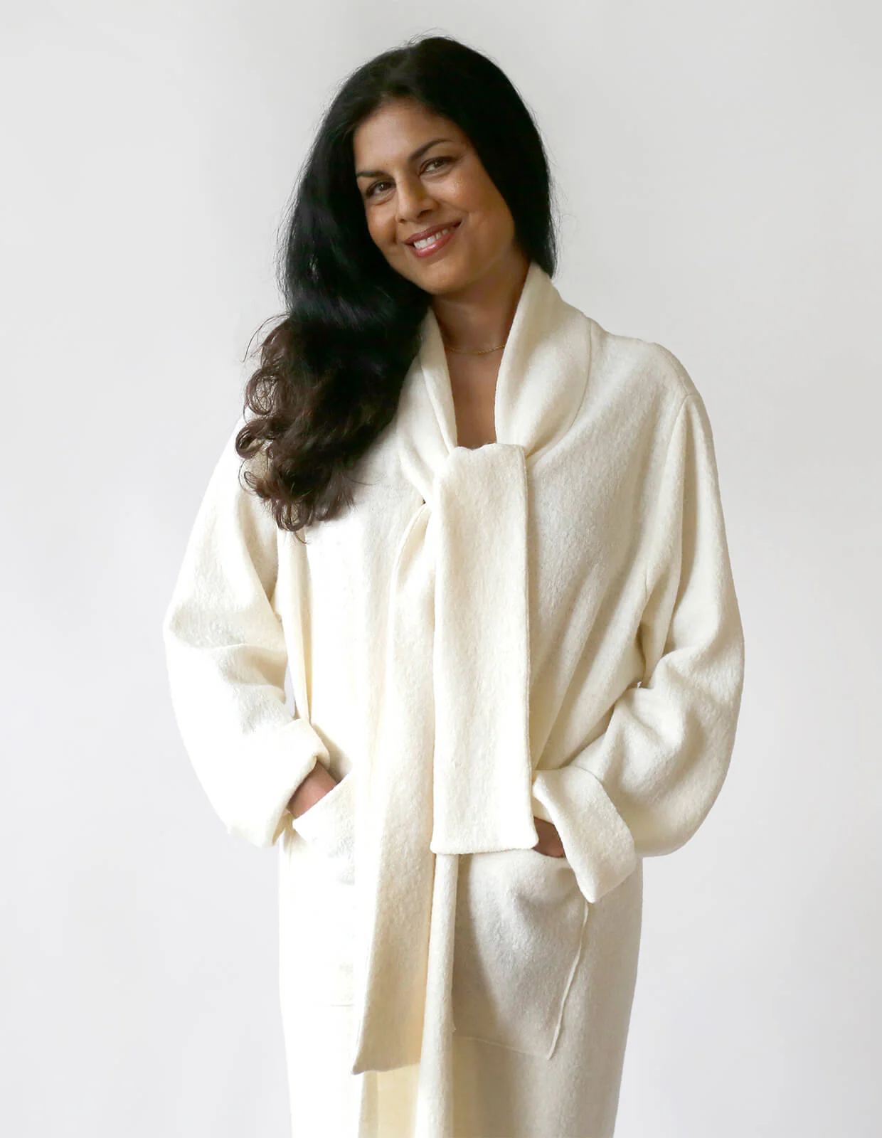 The Maker's Atelier Tie Front Cardigan Coat - Image 6