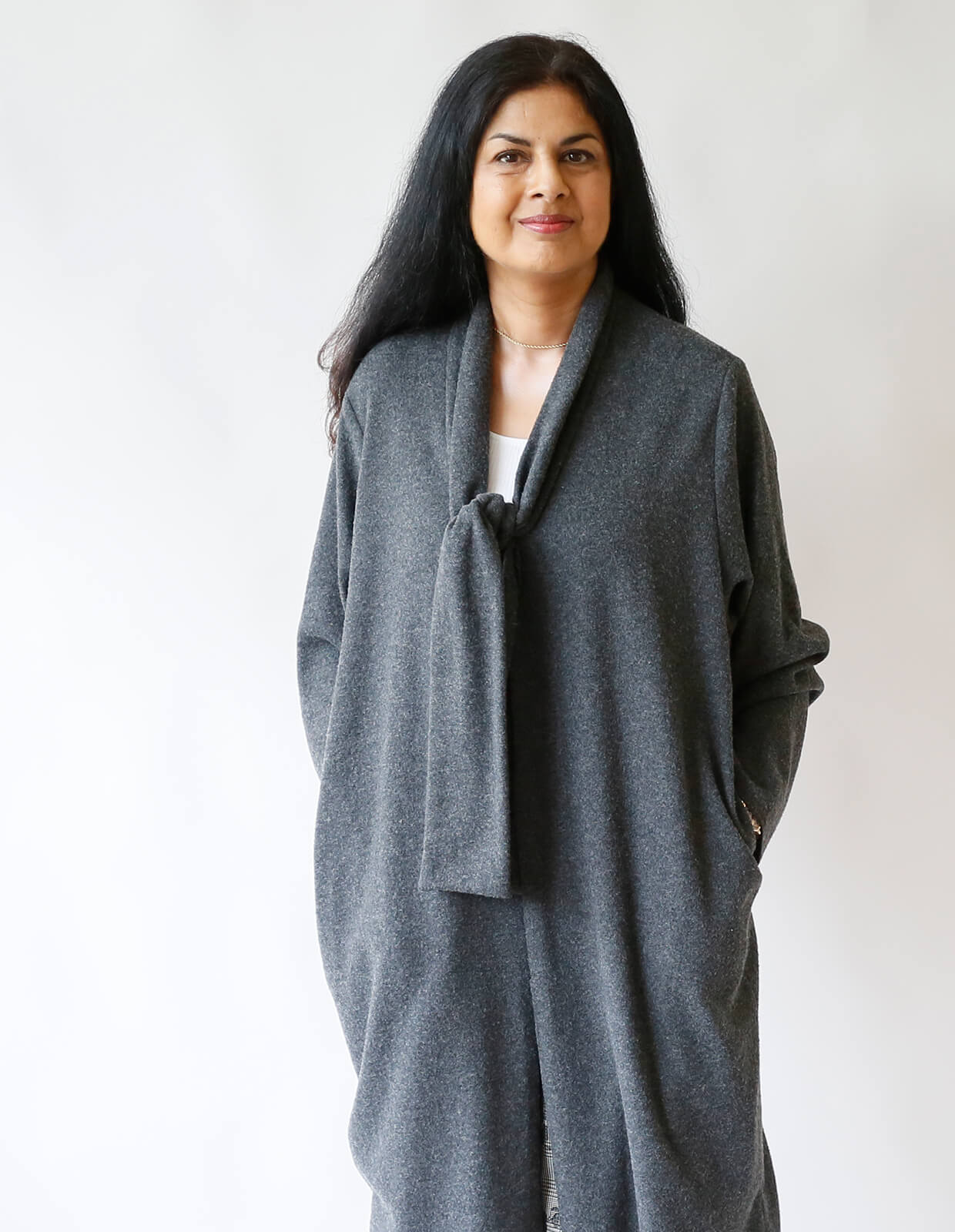 The Maker's Atelier Tie Front Cardigan Coat - Image 8
