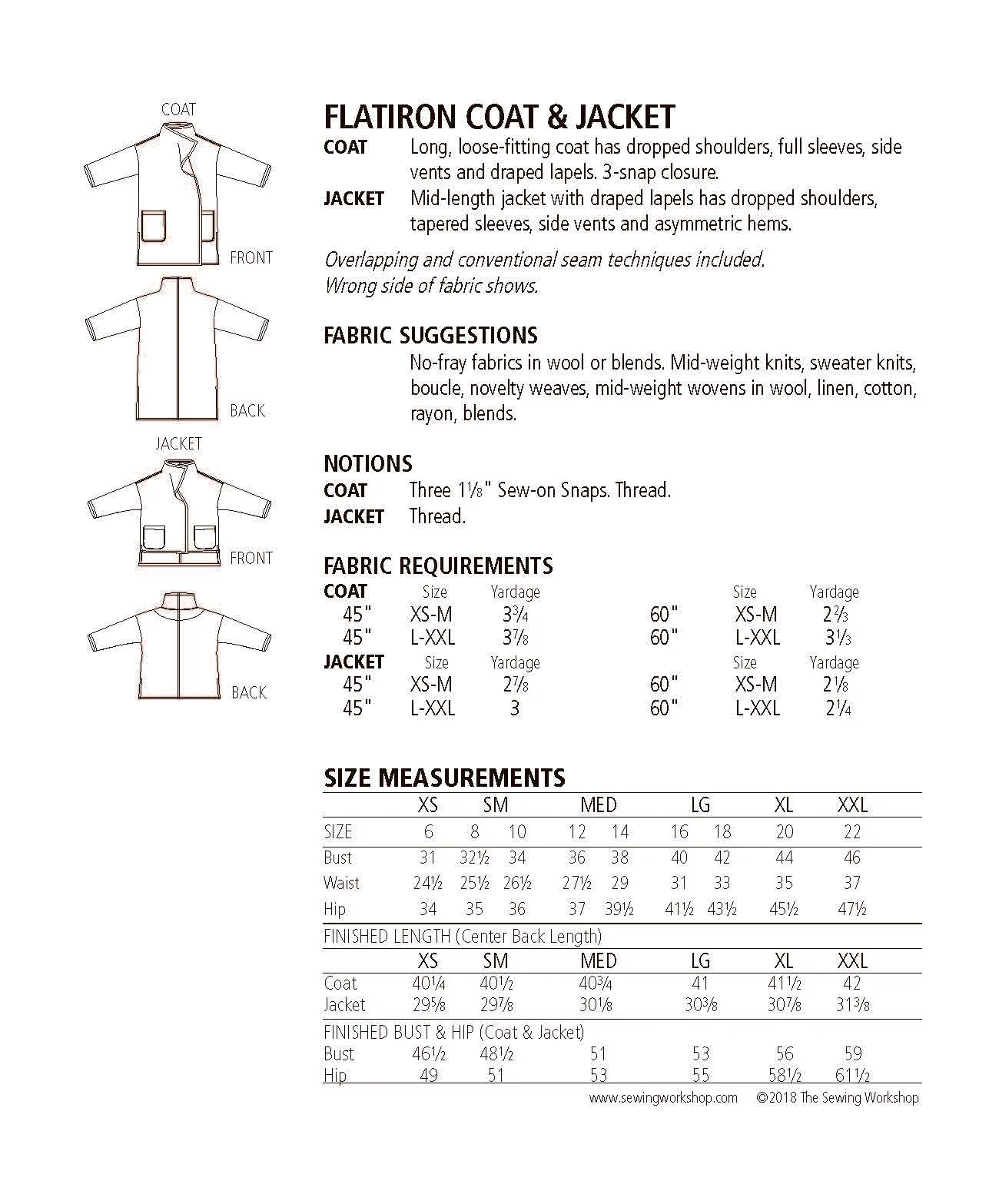 The Sewing Workshop Flatiron Coat and Jacket - Image 17