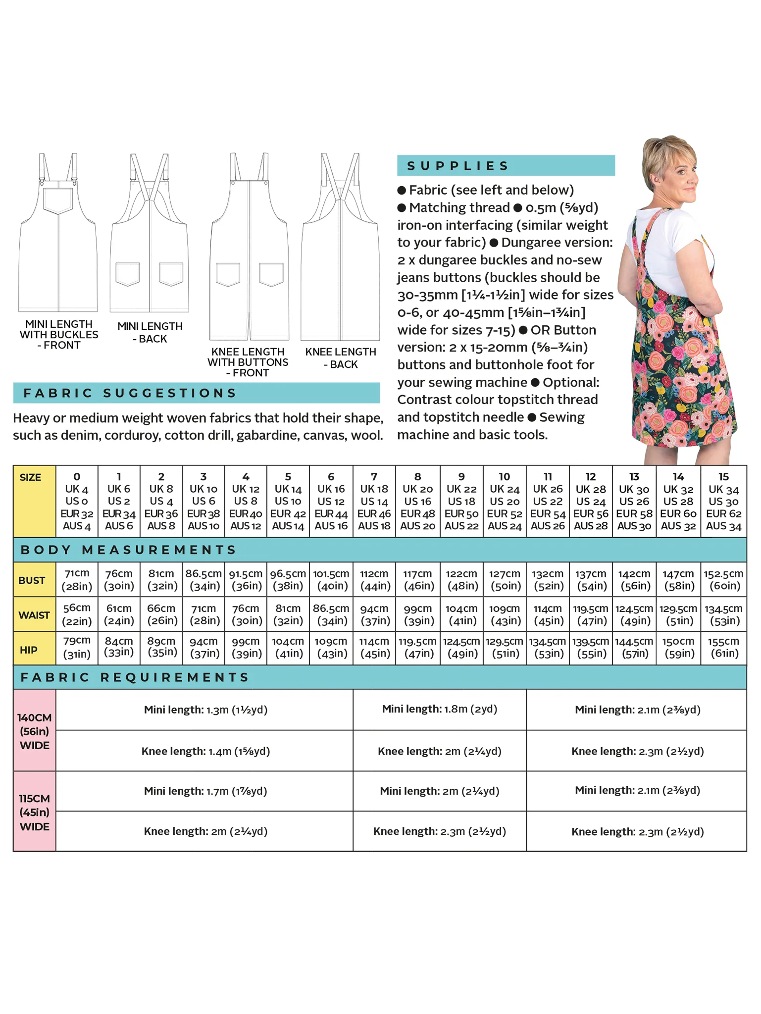 Tilly and the Buttons Cleo Pinafore and Dungaree Dress - Image 23