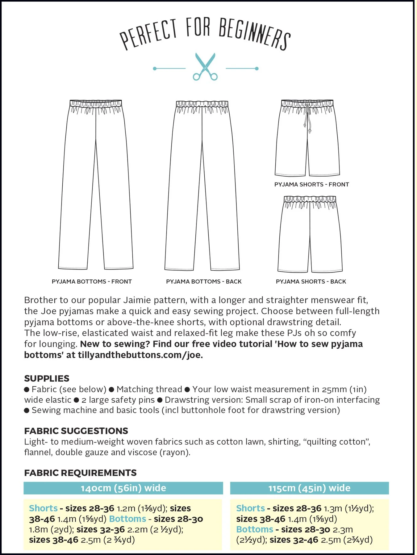 Tilly and the Buttons Joe PJ Bottoms/Shorts - Image 13