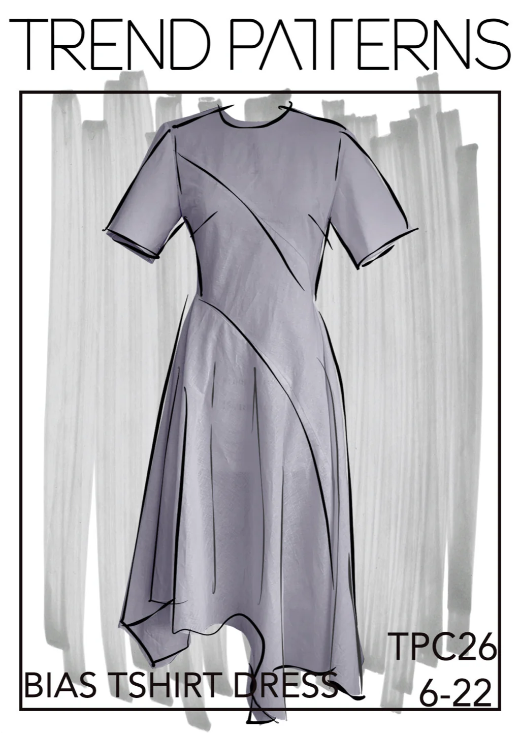 Trend Patterns TPC26 Bias T-Shirt Dress - Image 5