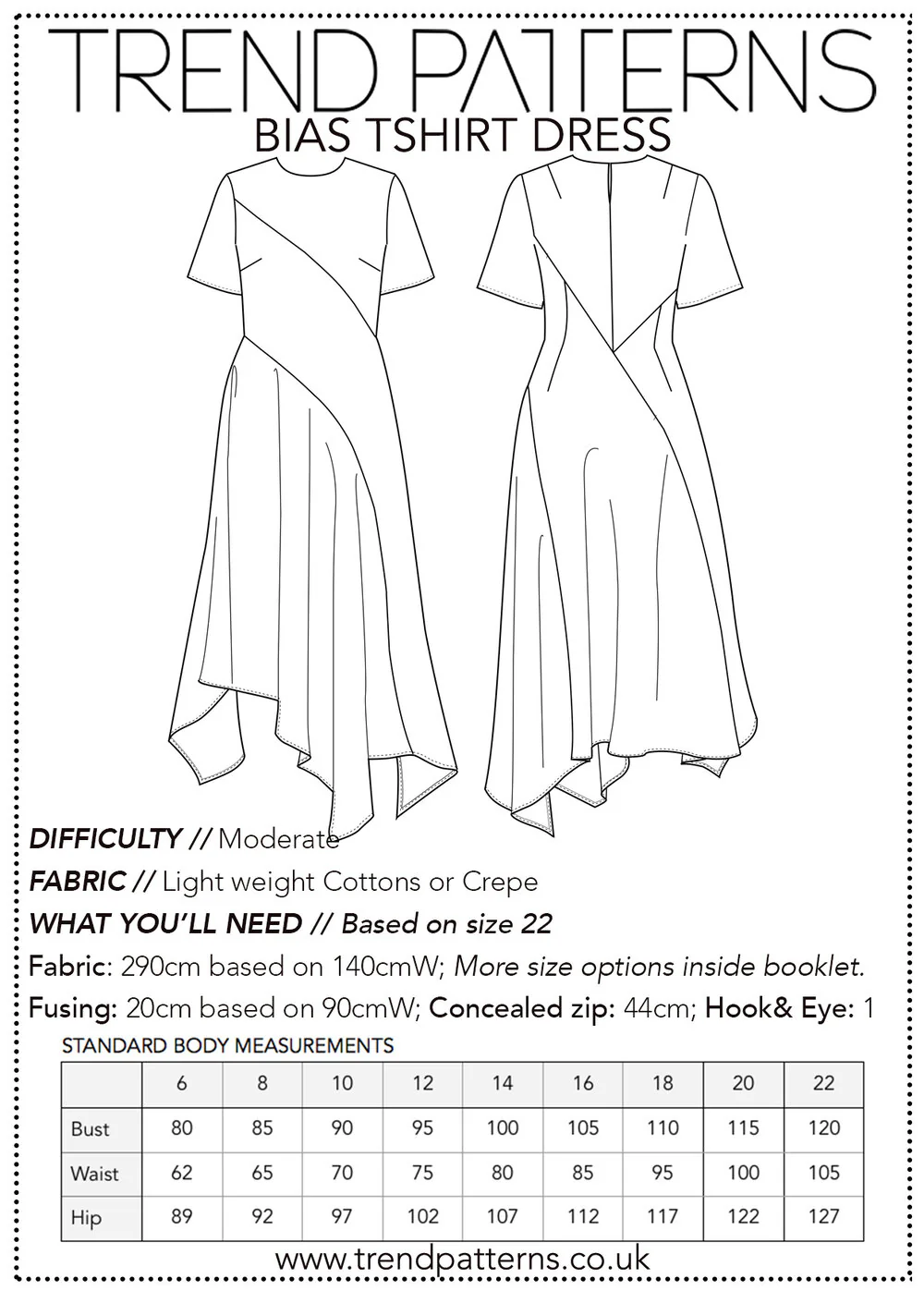 Trend Patterns TPC26 Bias T-Shirt Dress - Image 6