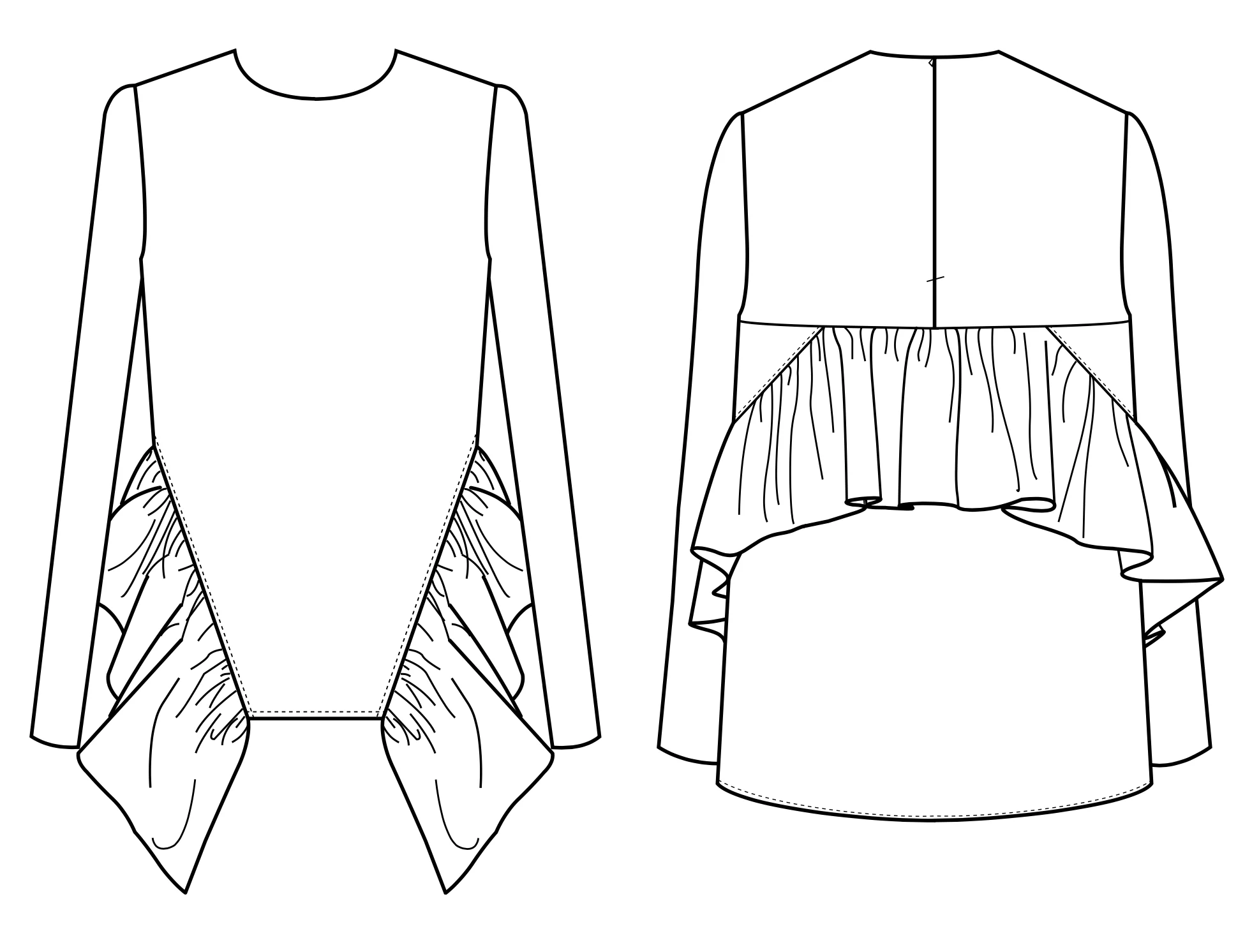 Trend Patterns TPC5 Frilled Hem Top - Image 5